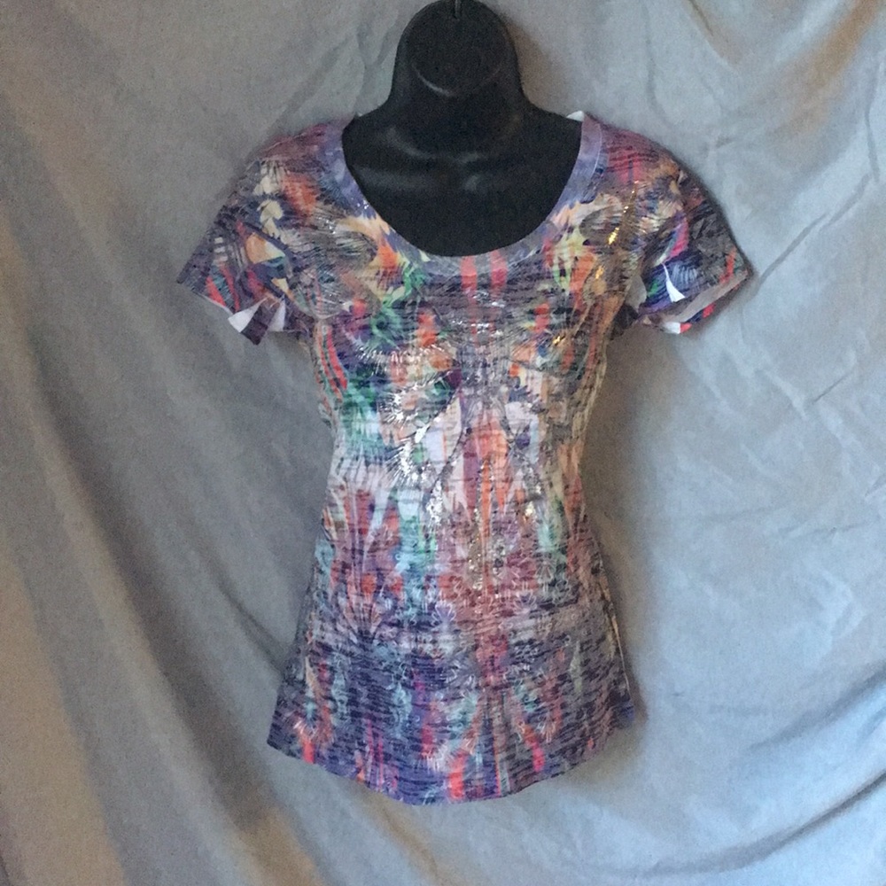 Metallic pastel t shirt